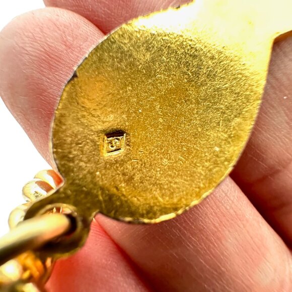 Vintage Gucci Womens Belt Or Necklace Gold Plated Red Green Enamel 36 Inch - Picture 7 of 7